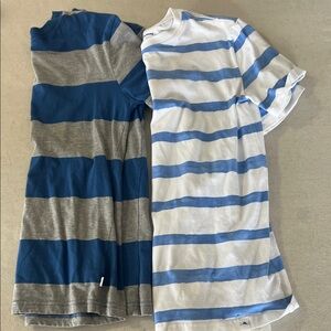 Tommy Bahama Kids Striped Short Sleeve Tees - Blue, Gray & White